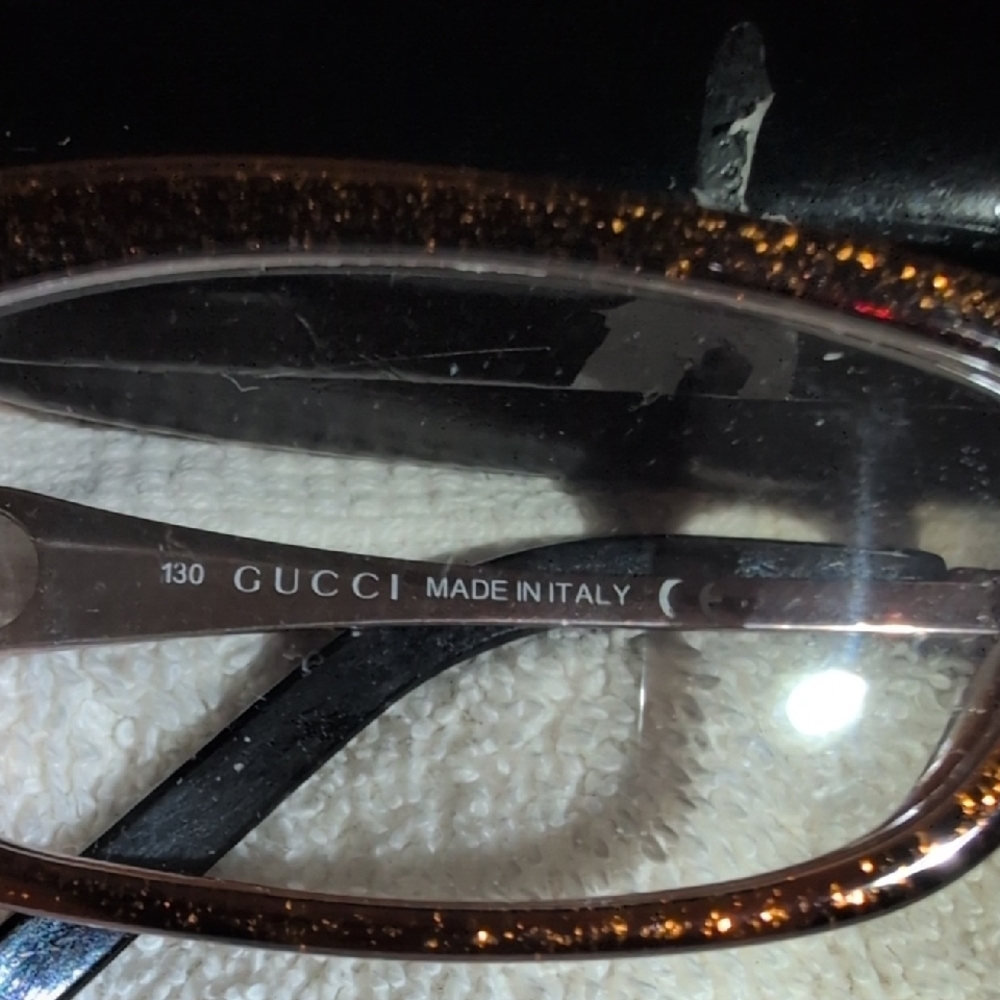 Gucci Women's Sparkling Brown Glasses - Picture 4 of 12
